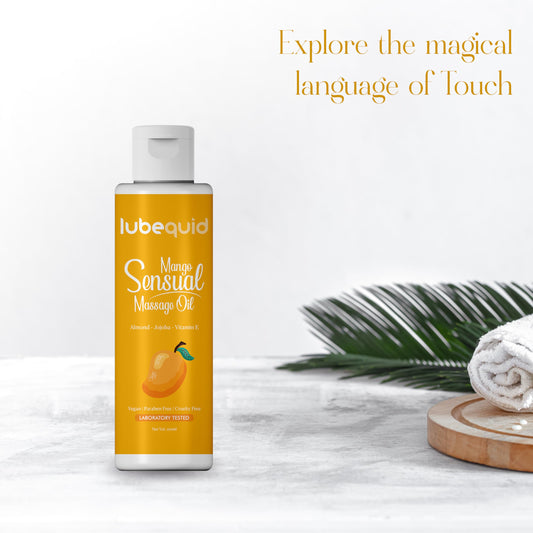 Mango Sensual Massage Oil for Couples - Alluring Tropical Full Body Massage Oil for Date Night and Nourishing Body Moisturizer