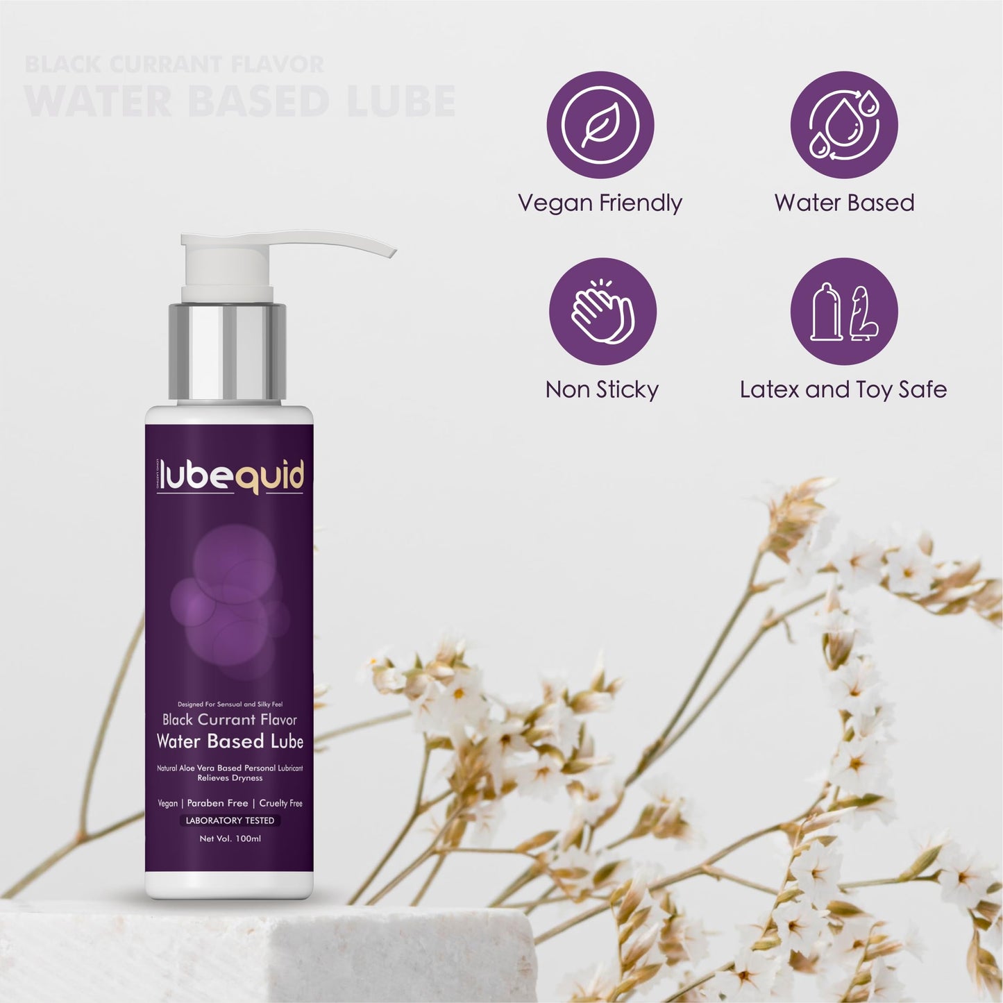 Water Based Black Currant Flavored Lubricant