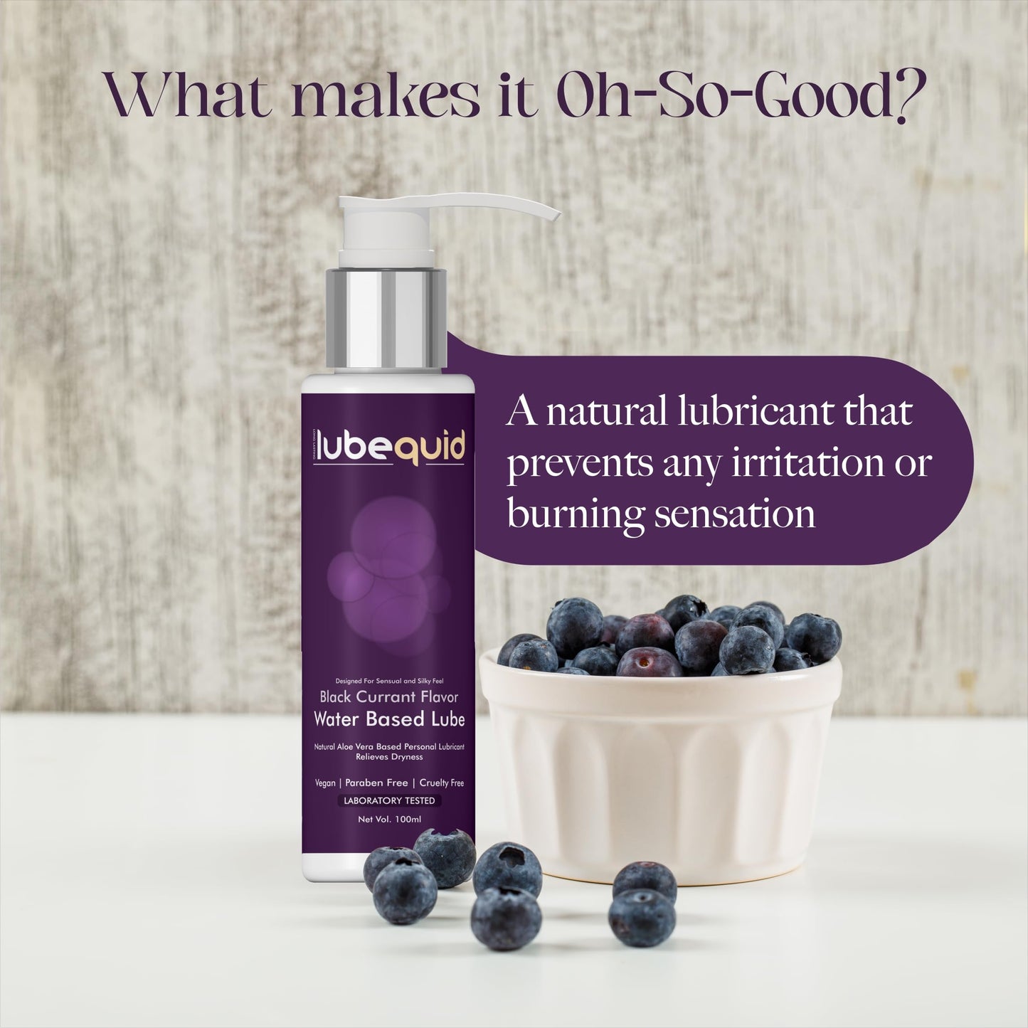 Water Based Black Currant Flavored Lubricant