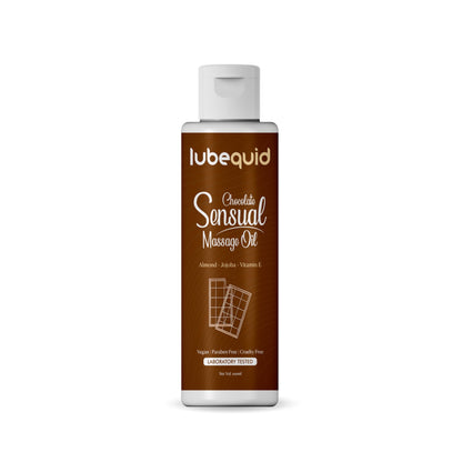 Chocolate Sensual Massage Oil for Couples - Alluring Tropical Full Body Massage Oil for Date Night and Nourishing Body Moisturizer